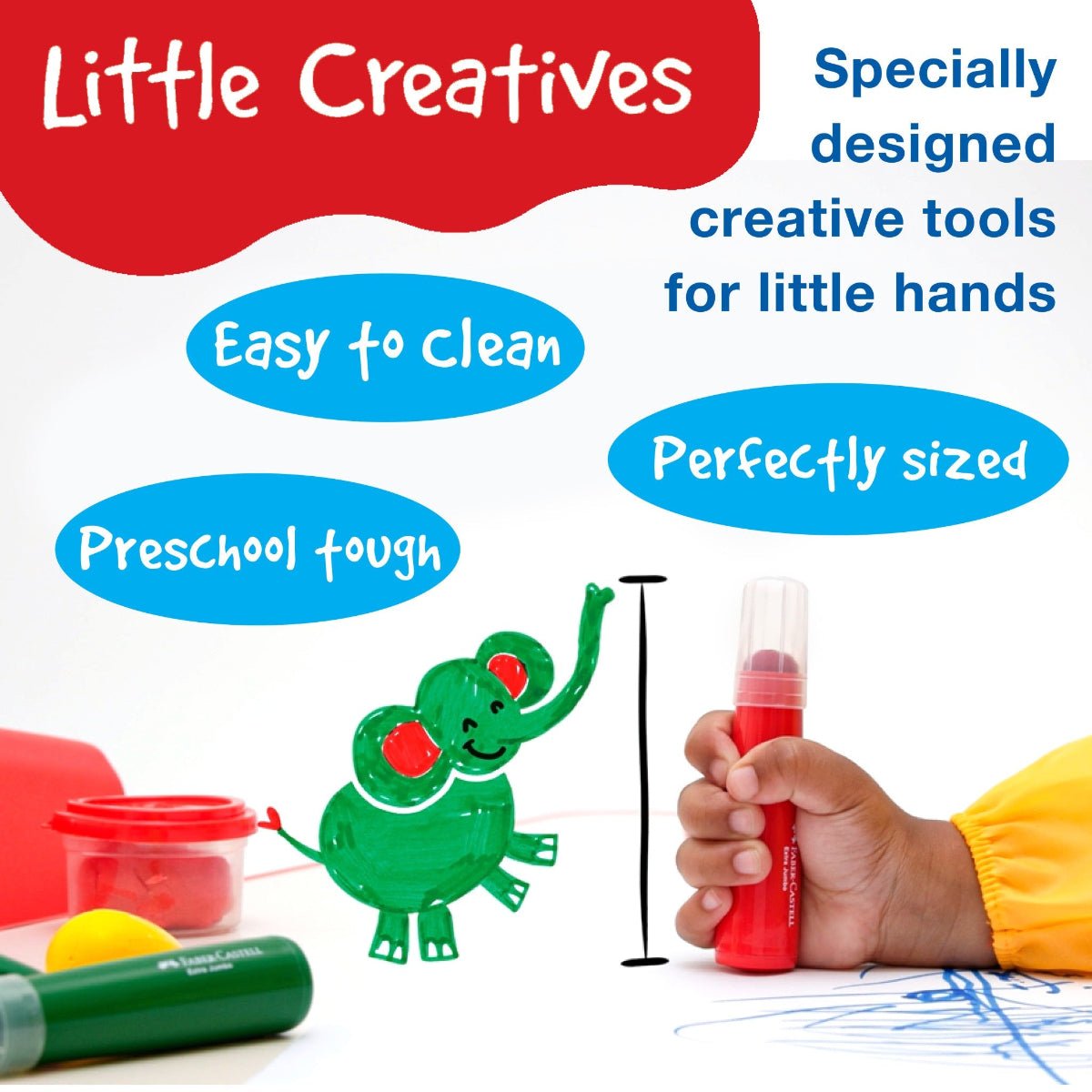 Faber-Castell Little Creatives 6 Easy Grip Finger Crayons - Pen Boutique Ltd