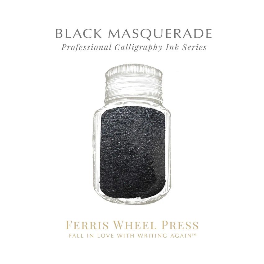 Ferris Wheel Press 28ml Calligraphy Ink - Black Masquerade - Pen Boutique Ltd
