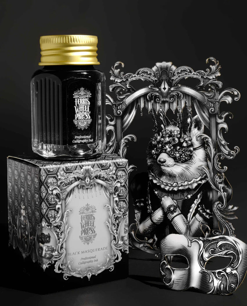 Ferris Wheel Press 28ml Calligraphy Ink - Black Masquerade - Pen Boutique Ltd