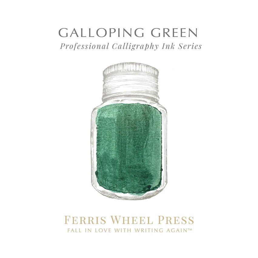 Ferris Wheel Press 28ml Calligraphy Ink - Galloping Green - Pen Boutique Ltd