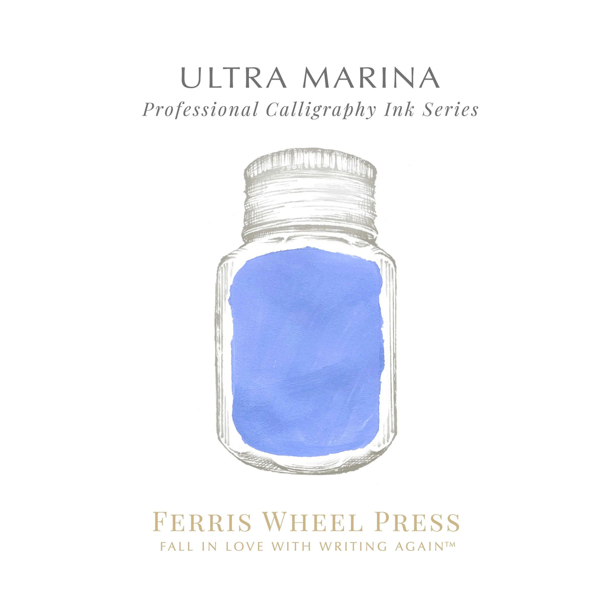 Ferris Wheel Press 28ml Calligraphy Ink - Ultra Marina - Pen Boutique Ltd