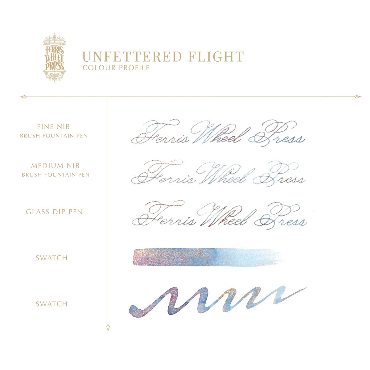 Ferris Wheel Press FerriTales Ink Bottle - Unfettered Flight - 20ml - Pen Boutique Ltd