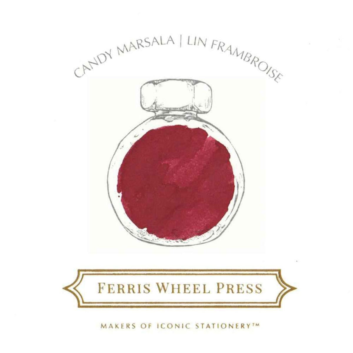 Ferris Wheel Press Ink Bottle - Candy Marsala - 38ml - Pen Boutique Ltd