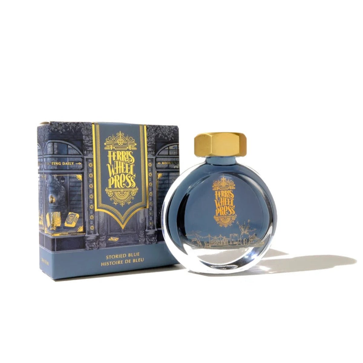 Ferris Wheel Press Ink Bottle - Storied Blue - 38ml - Pen Boutique Ltd