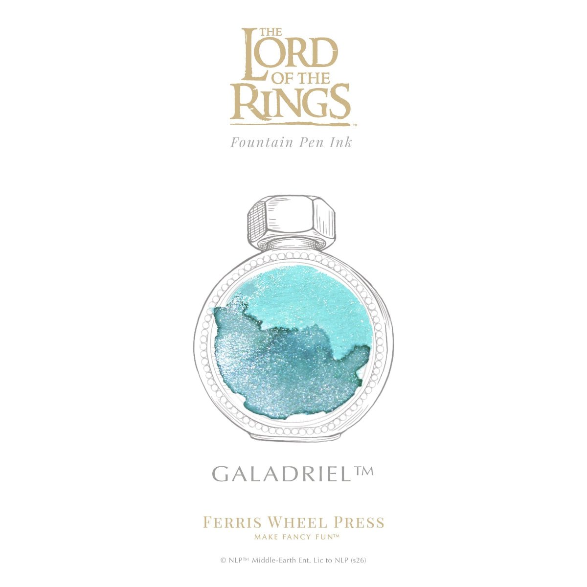 Ferris Wheel Press x Lord of the Rings Ink Bottle - Galadriel Signature Ink - 38 ml - Pen Boutique Ltd
