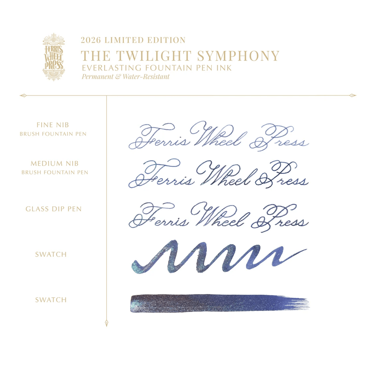 Ferris Wheel Press Ink Bottle - Twilight Symphony - 20ml (Limited Edition) - Pen Boutique Ltd