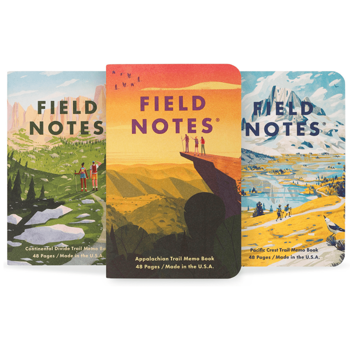 Field Notes Explore America Series B: Triple Crown of Hiking 3-Pack Memo Books - Pen Boutique Ltd