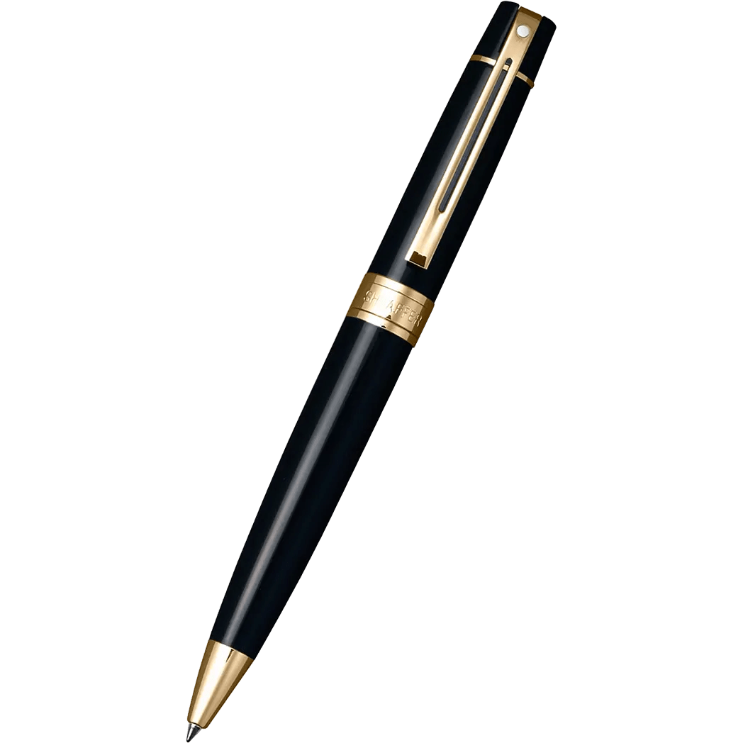 Sheaffer 300 Black w/ Gold Trim Ballpoint Pen - Pen Boutique Ltd
