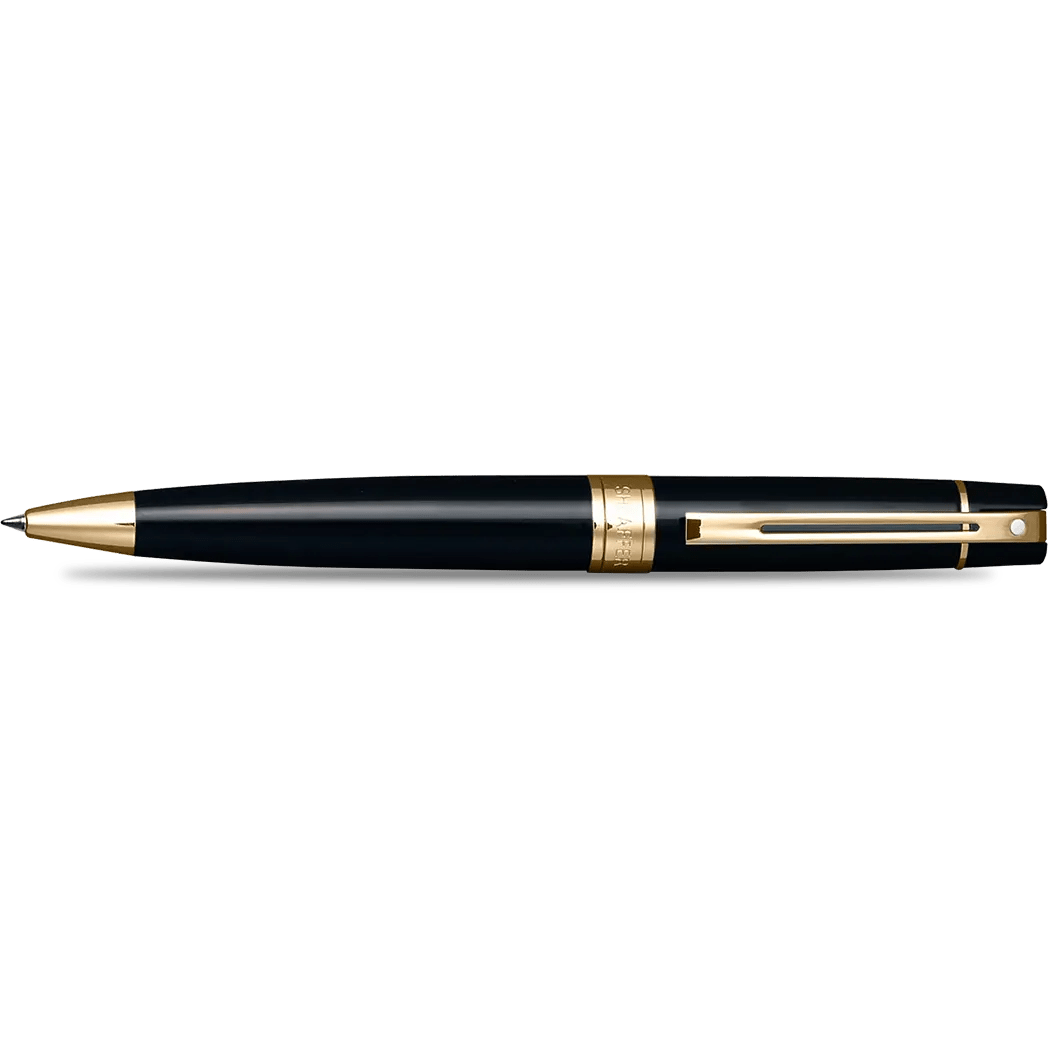 Sheaffer 300 Black w/ Gold Trim Ballpoint Pen - Pen Boutique Ltd
