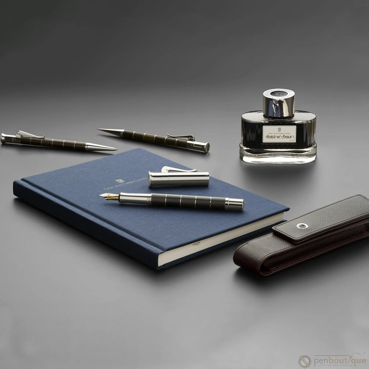 Graf Von Faber-Castell Design Hazelnut Brown 75ml Ink Bottle - Pen Boutique Ltd