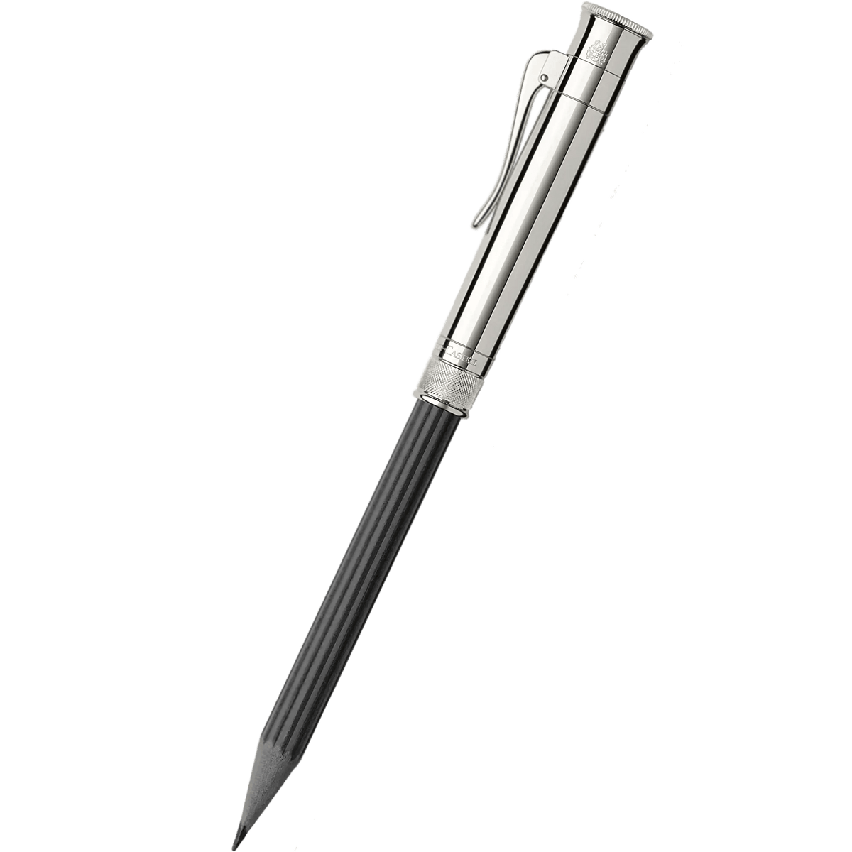 Graf Von Faber-Castell Perfect Pencil, Platinum Plated Cap, Black - Pen Boutique Ltd