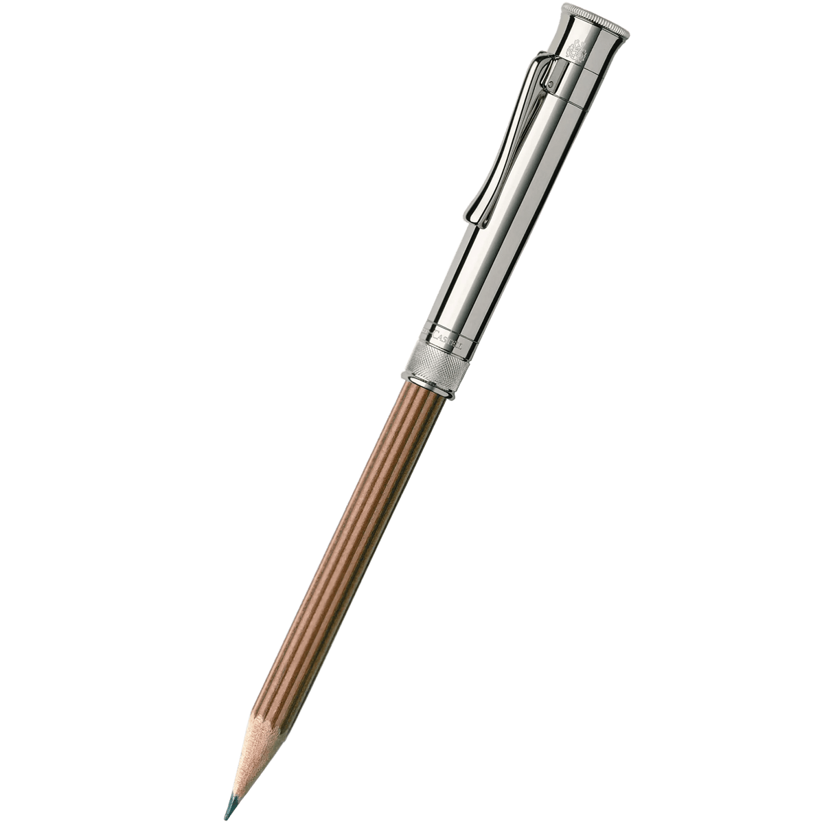 Graf Von Faber-Castell Perfect Pencil, Platinum Plated Cap, Brown - Pen Boutique Ltd
