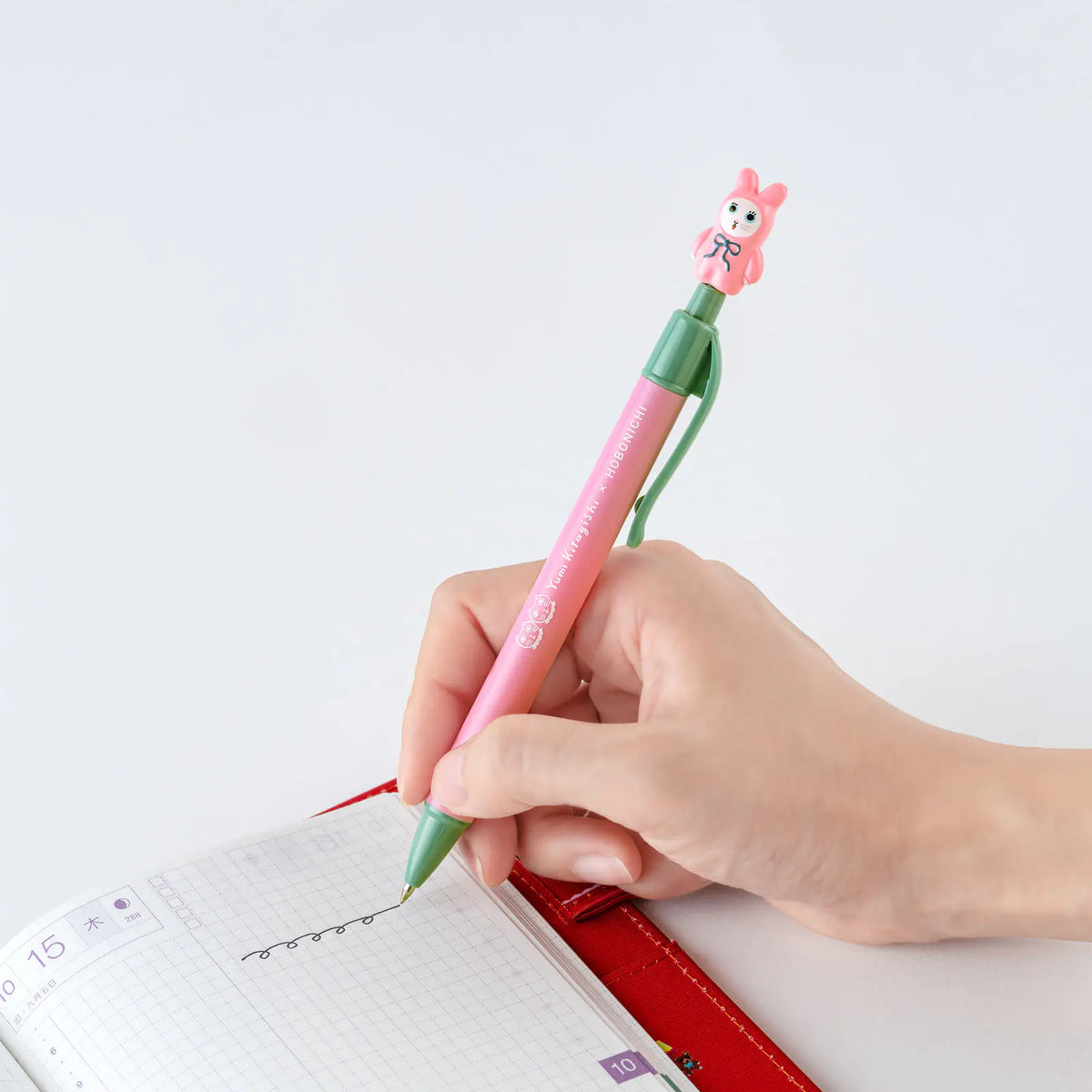 Hobonichi Ballpoint Pen - Yumi Kitagishi: White Cat Bunny - Pen Boutique Ltd