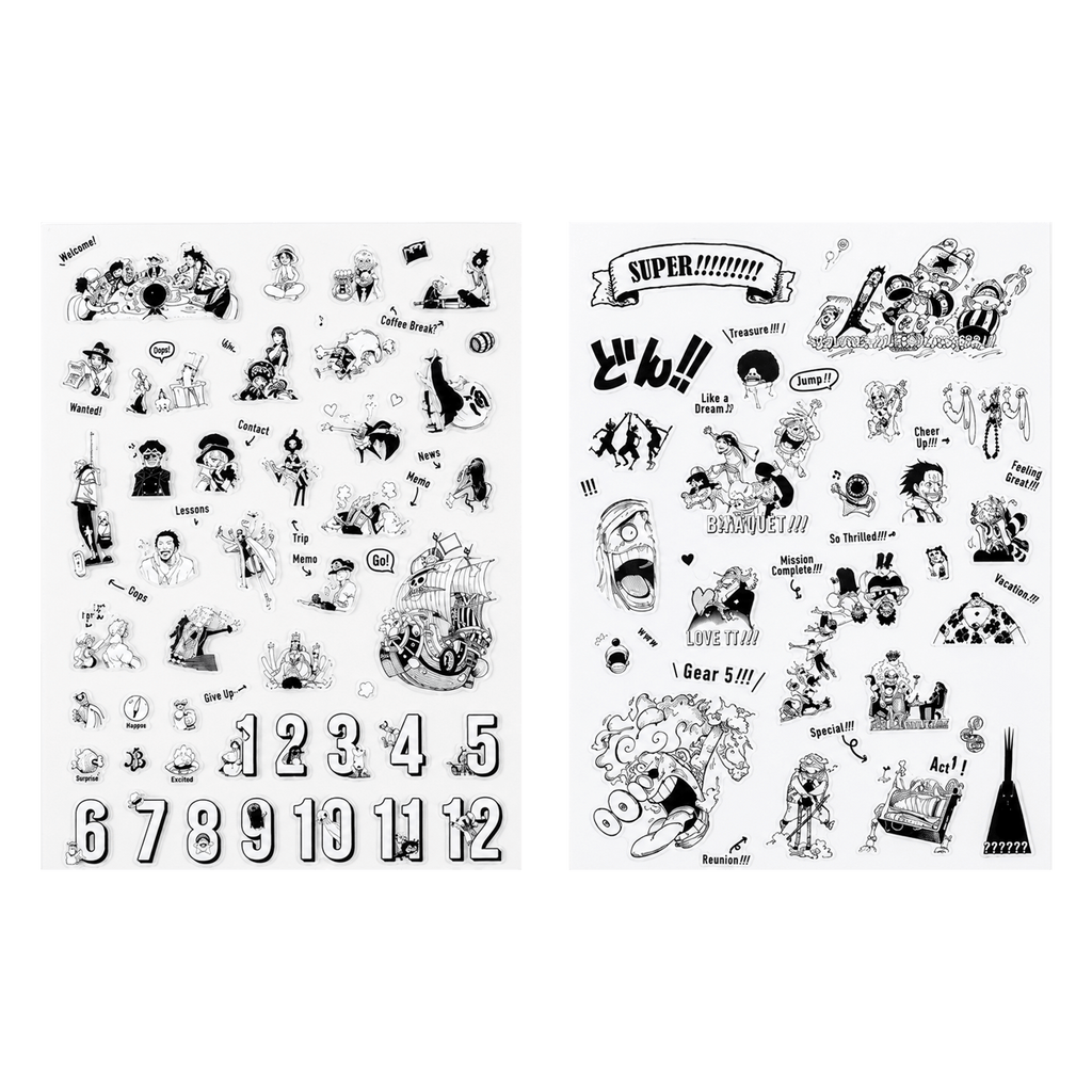 Hobonichi Sticky Notes - ONE PIECE magazine: One Piece Sticker Set (Daily / SUPER!!!) - Pen Boutique Ltd
