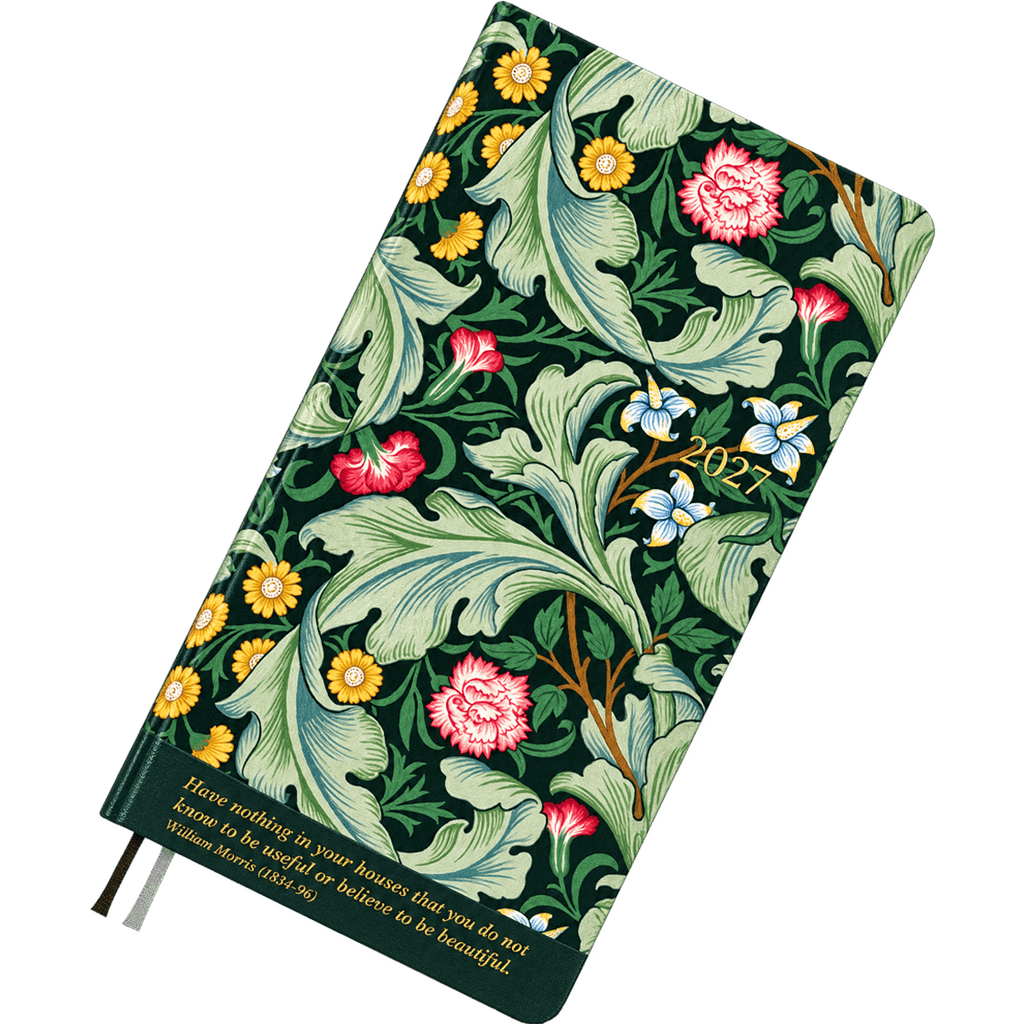 Hobonichi 2027 Light Hard Cover English Book - V&A Series: Leicester - Tall & Slim (Weeks - January Start) - Pen Boutique Ltd