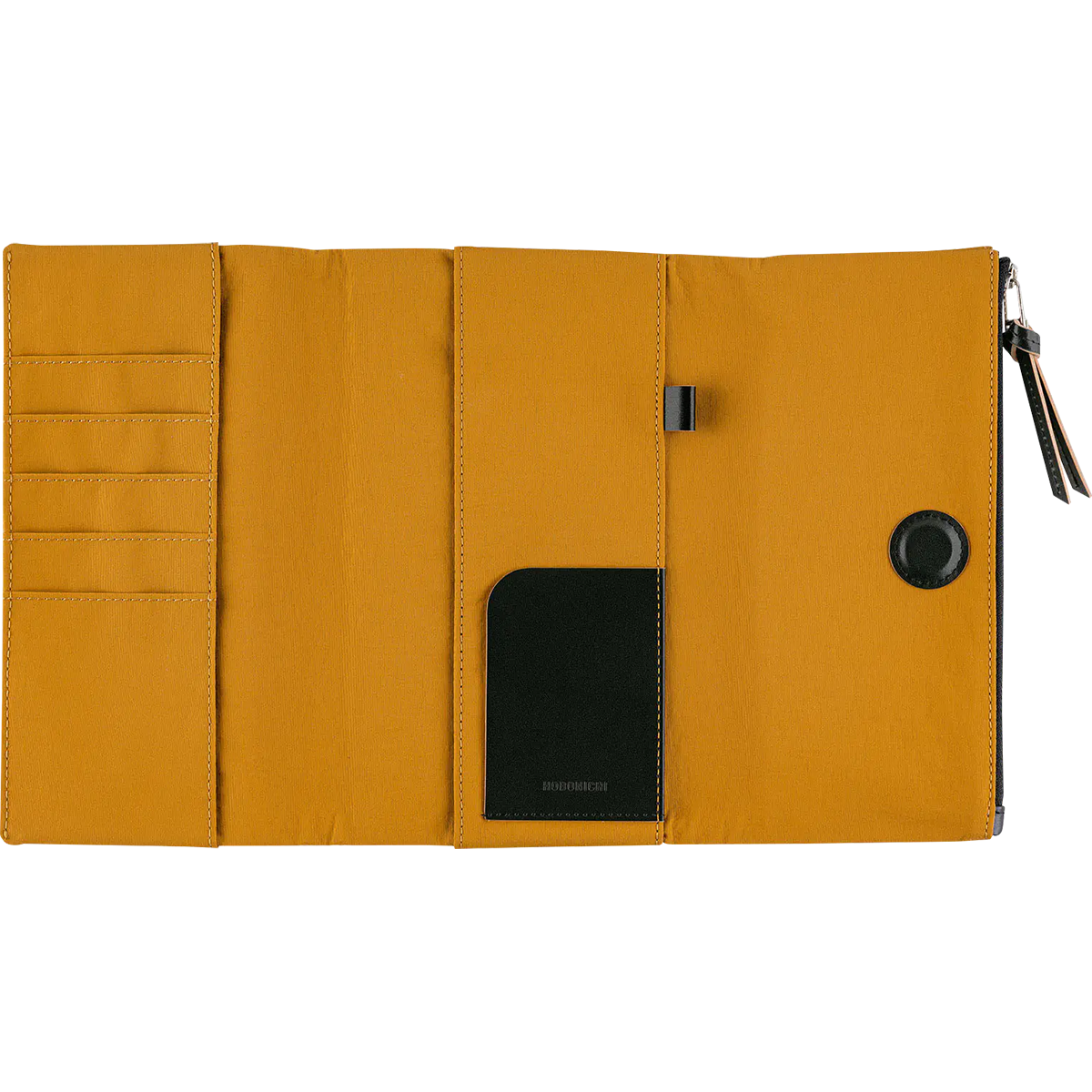 Hobonichi Cover - Tragen: Mustard - Tall & Slim - Zipper Closure-Pen Boutique Ltd