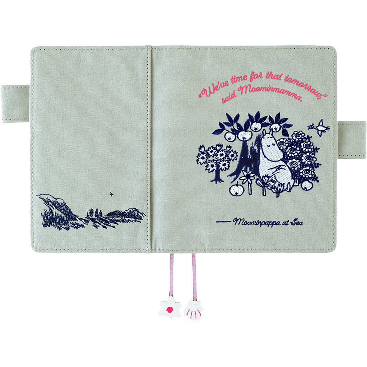 Hobonichi Japanese 2027 Cover - Moomin: My Yard (Pale Mint) - A6 - Pen Boutique Ltd