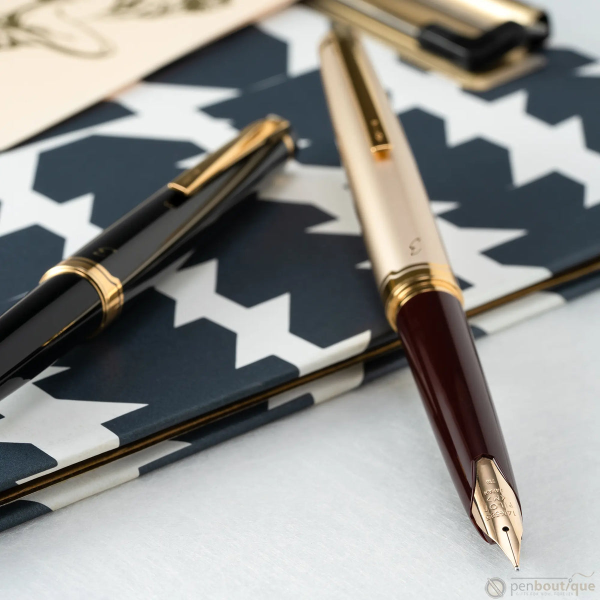 Pilot E95s Fountain Pen - Burgundy/Ivory - Pen Boutique Ltd