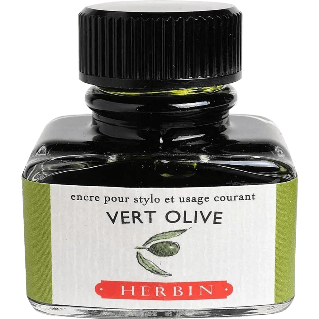 J. Herbin 30ml Fountain Pen Vert Olive Bottled Ink - Pen Boutique Ltd