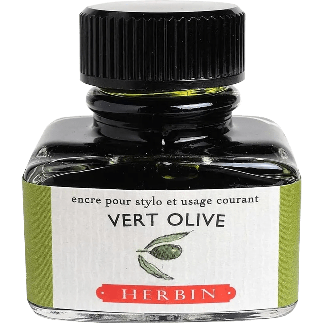 J. Herbin 30ml Fountain Pen Vert Olive Bottled Ink - Pen Boutique Ltd