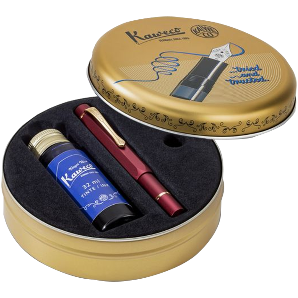 Kaweco Sport Piston Filler Fountain Pen Set - Bordeaux - Pen Boutique Ltd