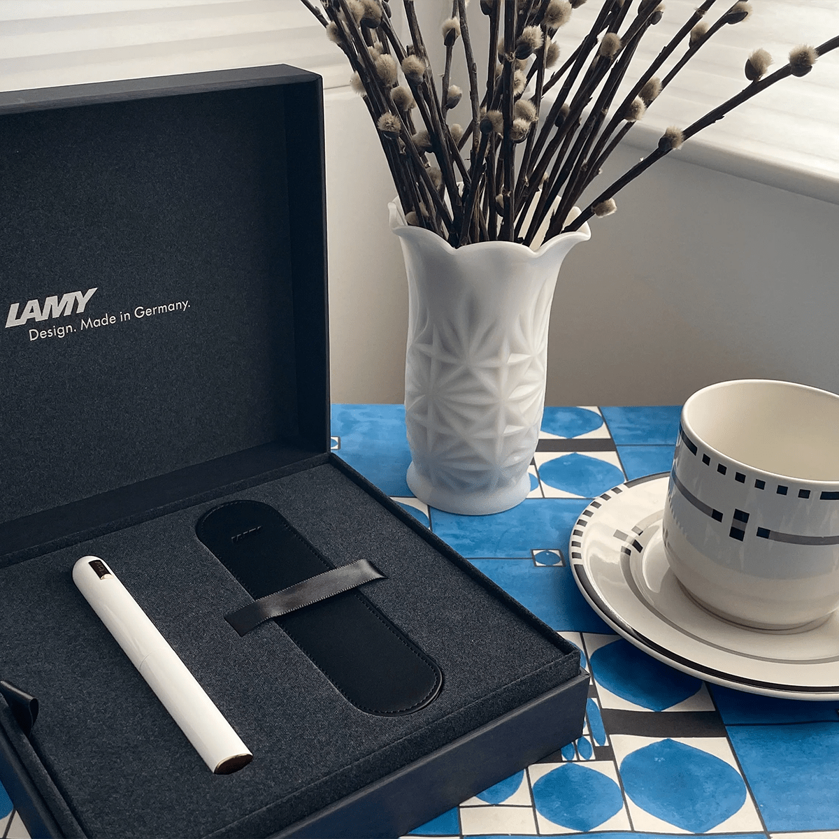 Lamy Dialog CC Fountain Pen - Shiny White - Pen Boutique Ltd