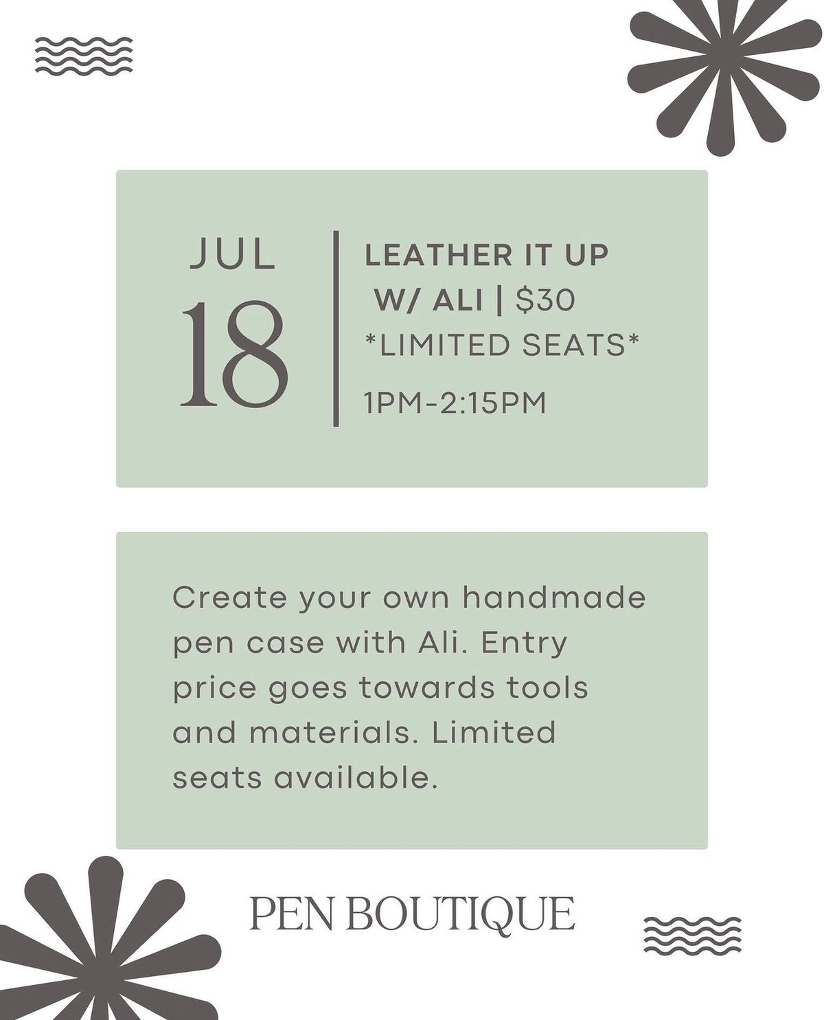 Leather it up with Ali! - Pen Boutique Ltd