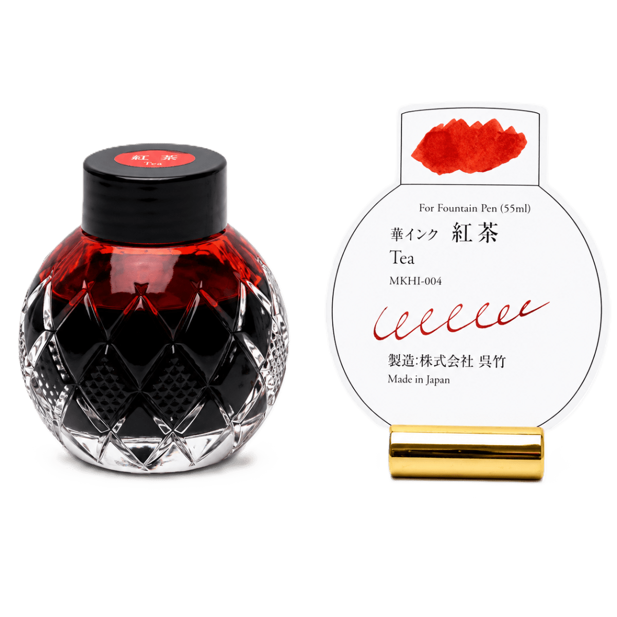 Mitasanshodo Botanical Flower Premium Ink Bottle - Tea- 55ml - Pen Boutique Ltd