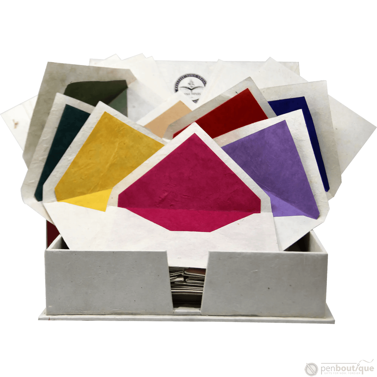 Monk Paper Batik Multicolor Patch Work Lokta Stationery Box Set - Pen Boutique Ltd