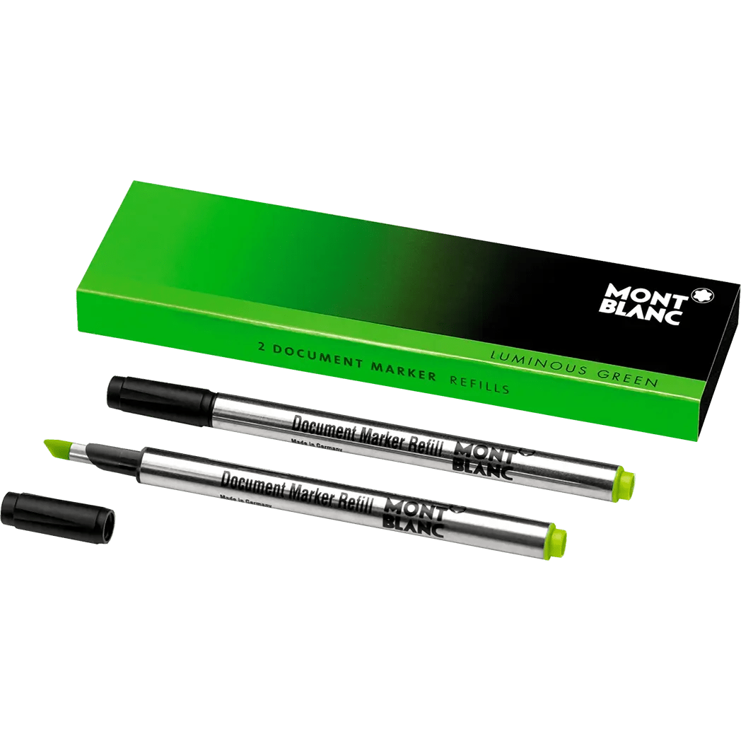 Montblanc Document Marker Refill - Green (2 Per Pack) - Pen Boutique Ltd