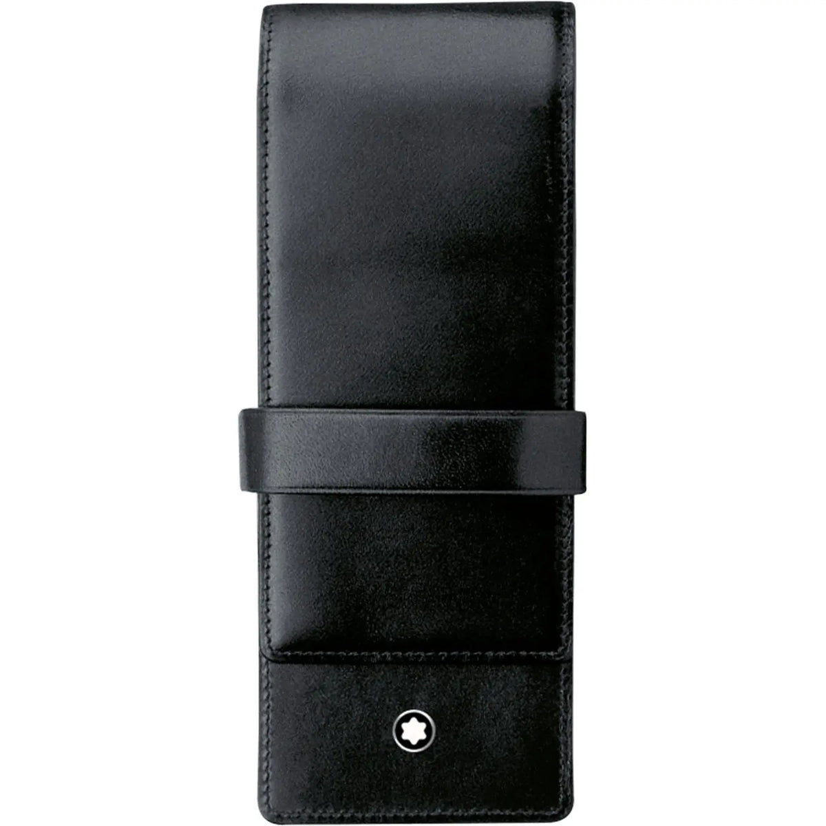 Montblanc Siena Pen Pouch - Smooth Black (3 Pen Pouch with Clasp) - Pen Boutique Ltd
