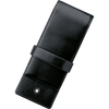 Montblanc Siena Pen Pouch - Smooth Black (3 Pen Pouch with Clasp) - Pen Boutique Ltd