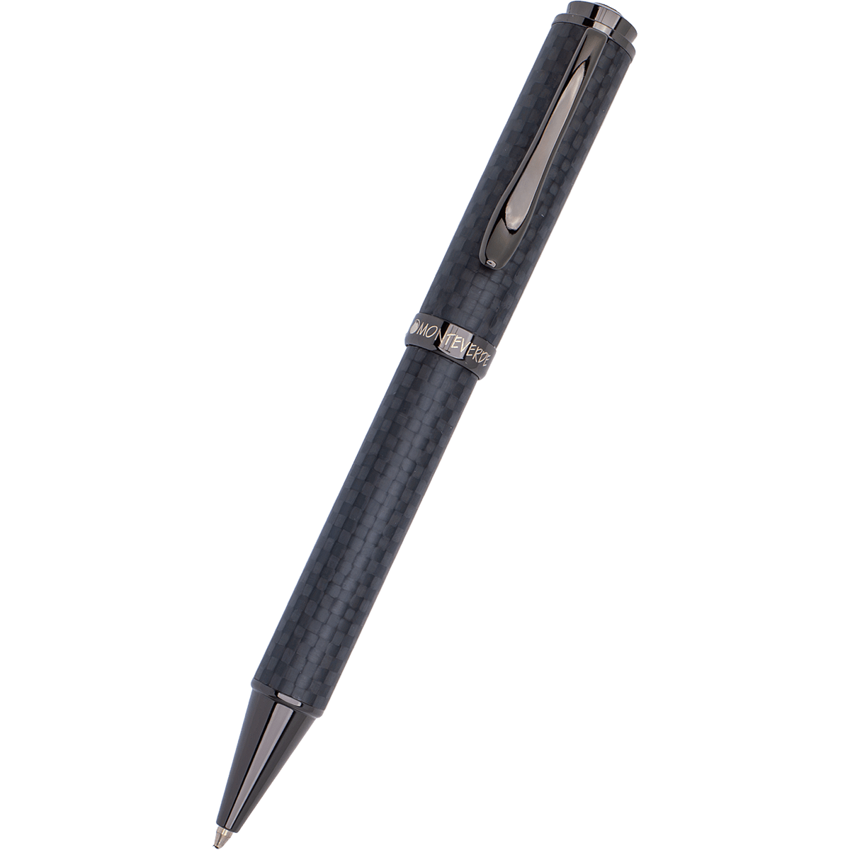 Monteverde Innova Ballpoint Pen - Matte Carbon Fiber - Gunmetal Trim - Pen Boutique Ltd