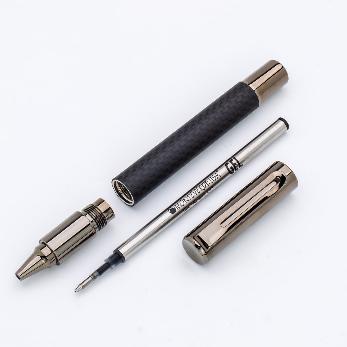 Monteverde Ritma Rollerball Pen - Matte Carbon Fiber - Pen Boutique Ltd