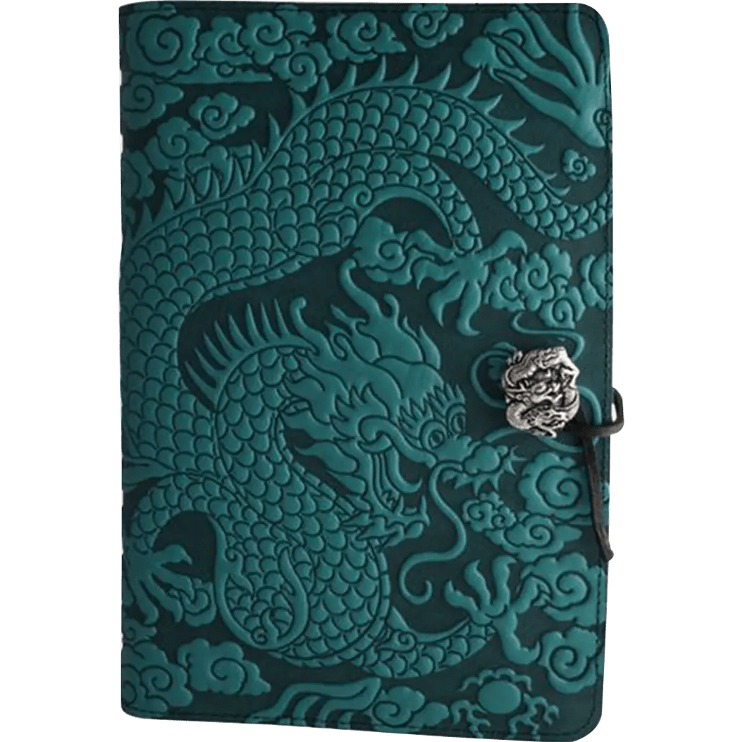 Oberon Design Cloud Dragon Large Moleskine Cover - Teal - Pen Boutique Ltd