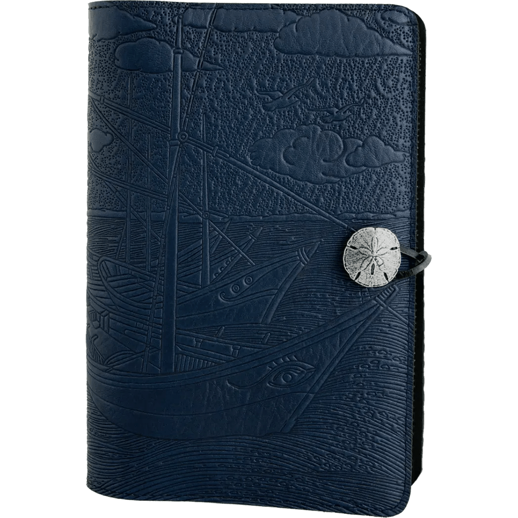 Oberon Design Van Gogh Boats Large Journal - Navy Blue - Pen Boutique Ltd