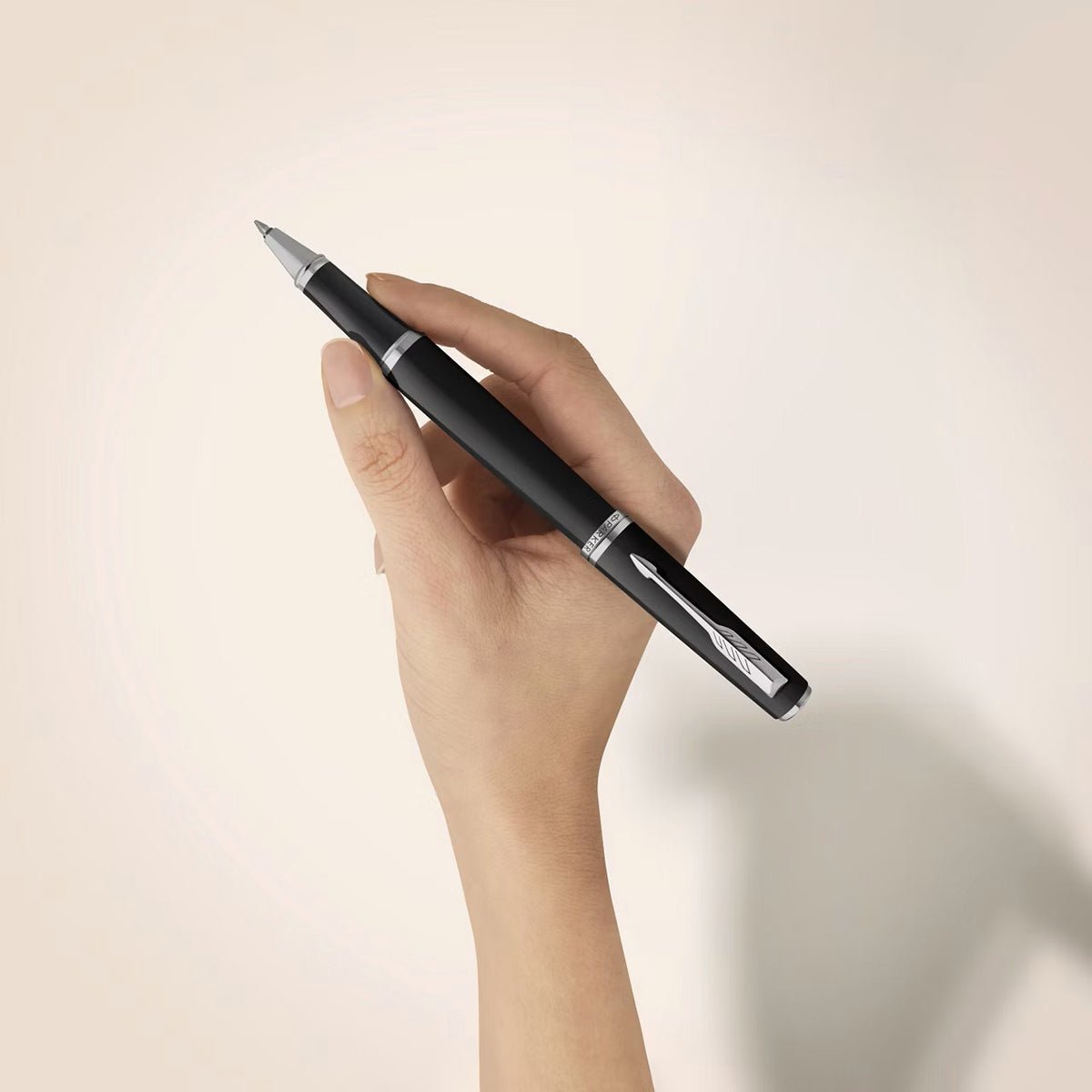 Parker Meridian Rollerball Pen - Black - Chrome Trim - Pen Boutique Ltd