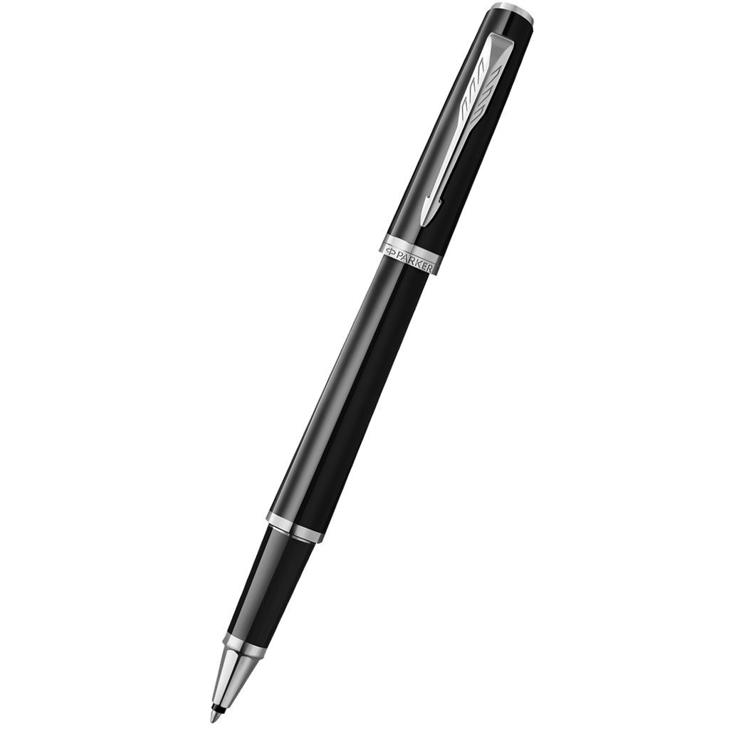 Parker Meridian Rollerball Pen - Black - Chrome Trim - Pen Boutique Ltd