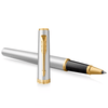 Parker Meridian Rollerball Pen - Chrome - Gold Trim - Pen Boutique Ltd