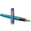 Parker Meridian Rollerball Pen - Teal - Rainbow Trim - Pen Boutique Ltd