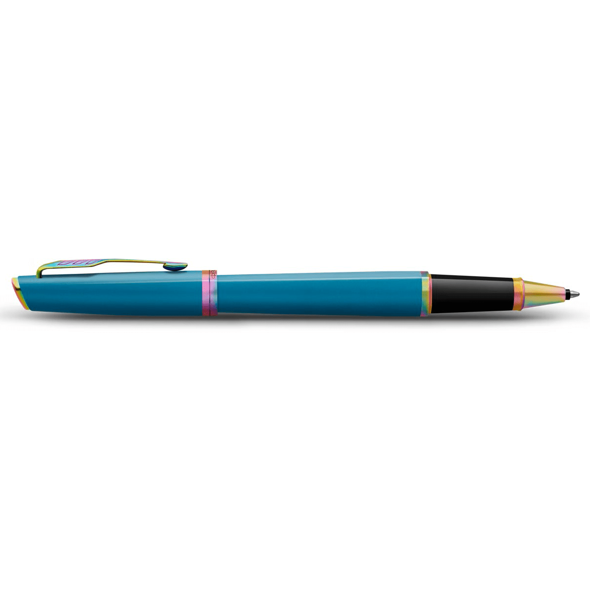 Parker Meridian Rollerball Pen - Teal - Rainbow Trim - Pen Boutique Ltd