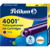 Pelikan 4001 Ink Cartridges - TP6 Violet - Short - Pen Boutique Ltd