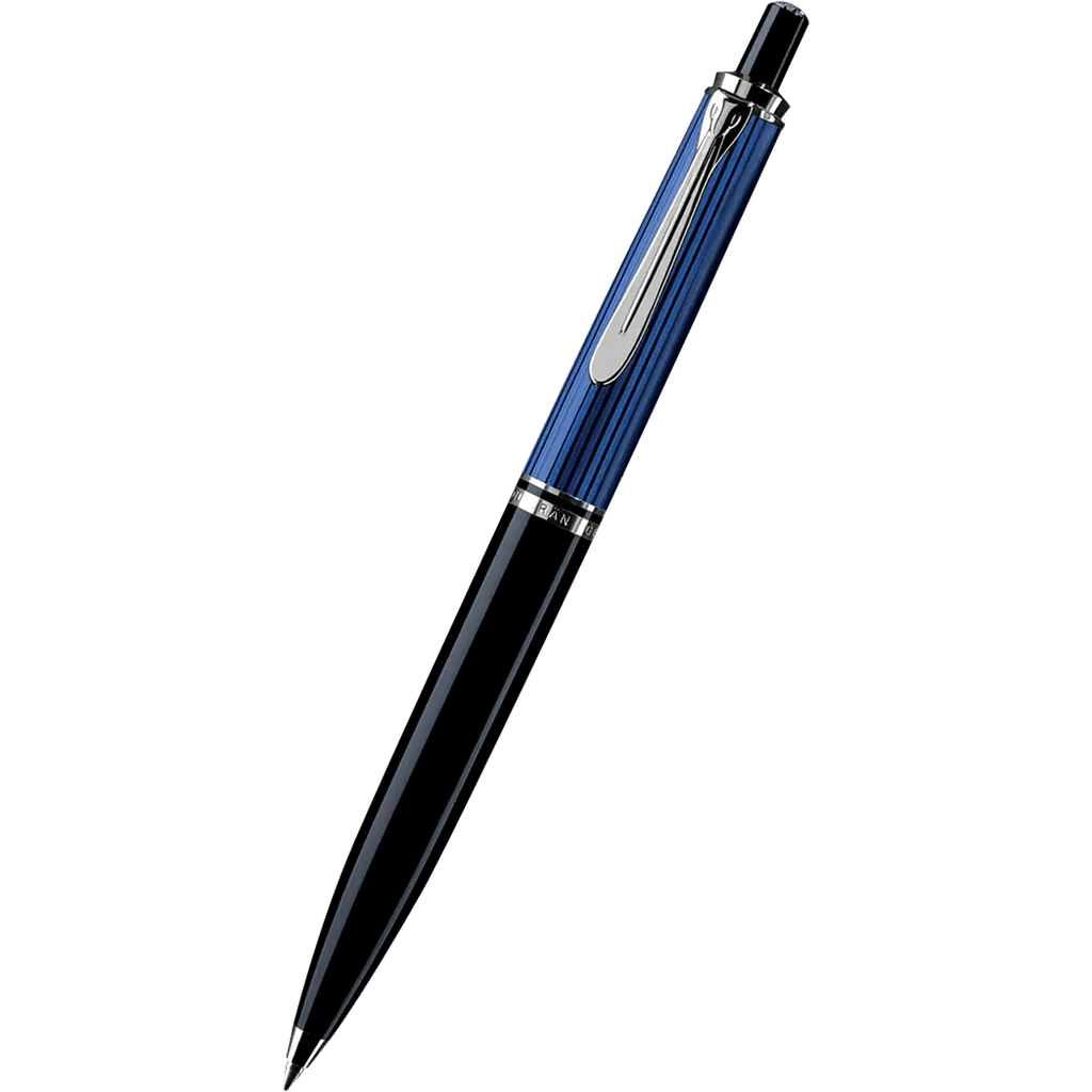 Pelikan Souveran Ballpoint Pen - K405 Black & Blue Stripe - Pen Boutique Ltd