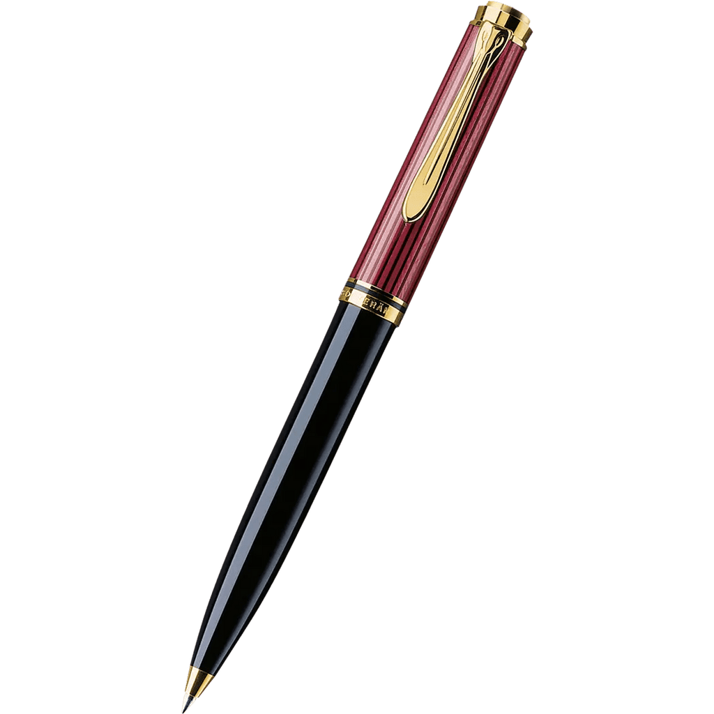Pelikan Souveran Ballpoint Pen - K600 Black & Red Stripe - Pen Boutique Ltd