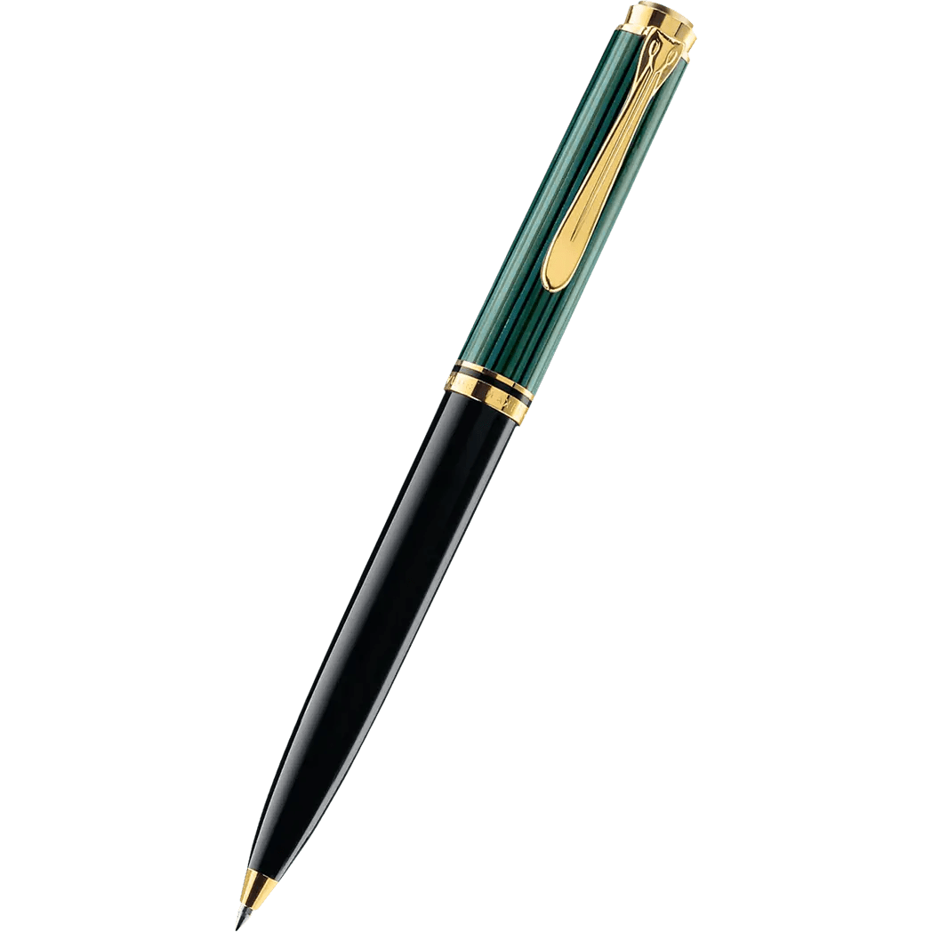 Pelikan Souveran Ballpoint Pen - K800 Black & Green Stripe - Pen Boutique Ltd