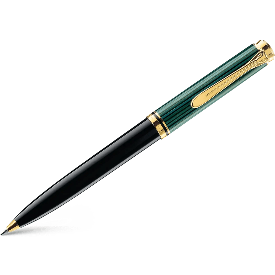 Pelikan Souveran Ballpoint Pen - K800 Black & Green Stripe - Pen Boutique Ltd