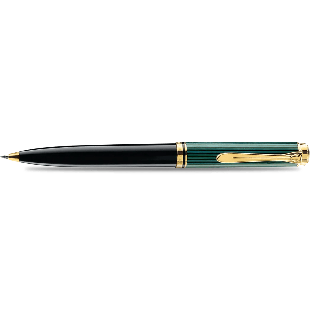 Pelikan Souveran Ballpoint Pen - K800 Black & Green Stripe - Pen Boutique Ltd