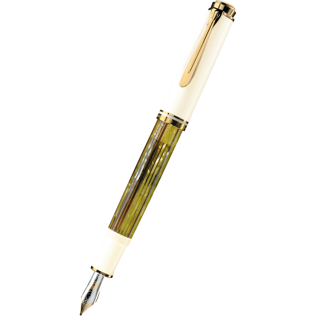 Pelikan Souveran M400 Fountain Pen - Tortoiseshell - White - Pen Boutique Ltd