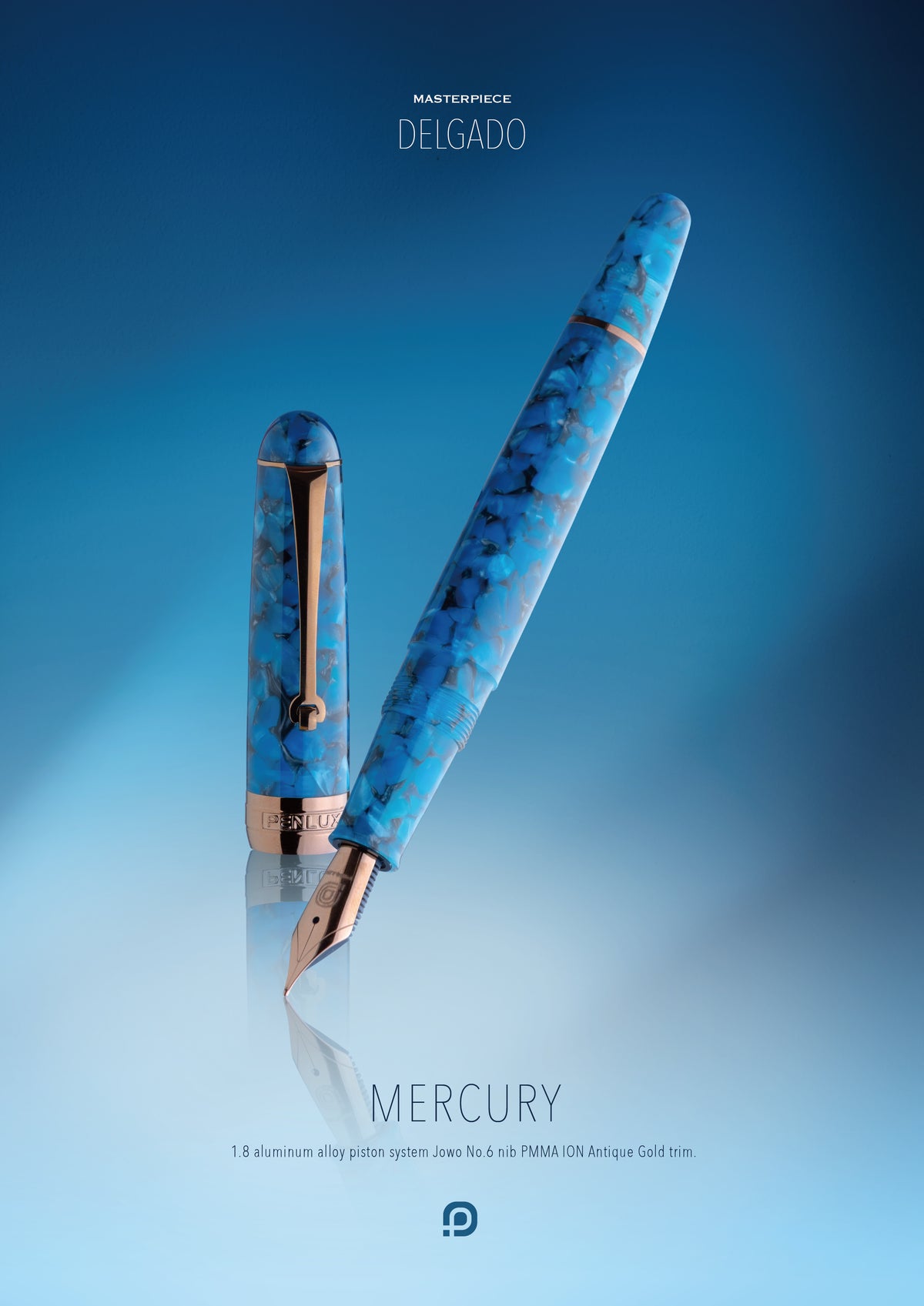 Penlux Masterpiece Delgado Mercury Fountain Pen - Pen Boutique Ltd