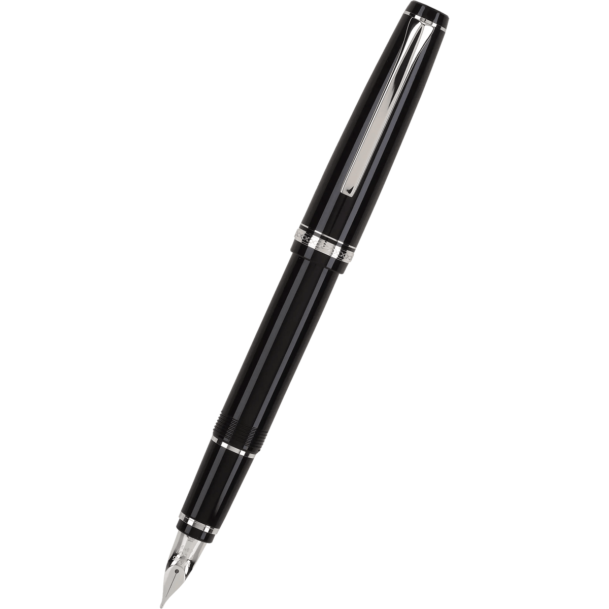 Pilot Falcon Fountain Pen - Black - Rhodium Trim - Pen Boutique Ltd